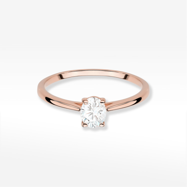 Pierścionek W0581 0,30ct różowe złoto