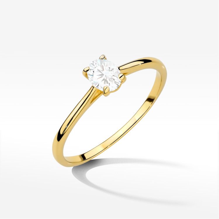 Pierścionek W0581 0,30ct żółte złoto