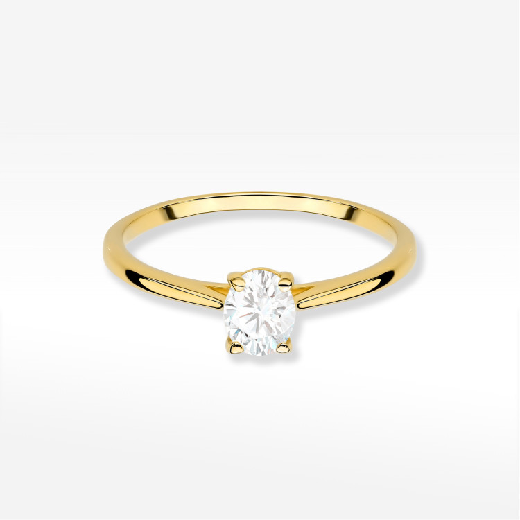 Pierścionek W0581 0,30ct żółte złoto
