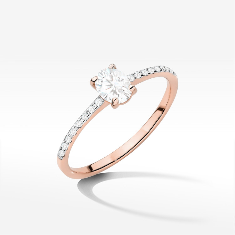 Pierścionek W0582 Diament 0,38ct różowe złoto