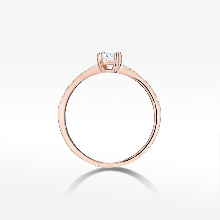 Pierścionek W0582 Diament 0,38ct różowe złoto