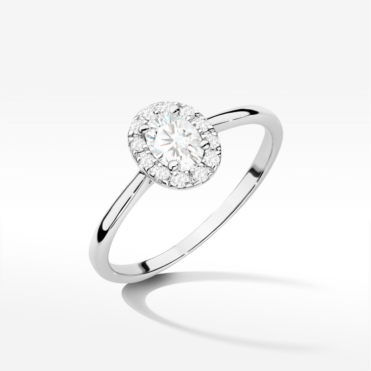 Pierścionek Diament 0,40ct białe złoto W0583