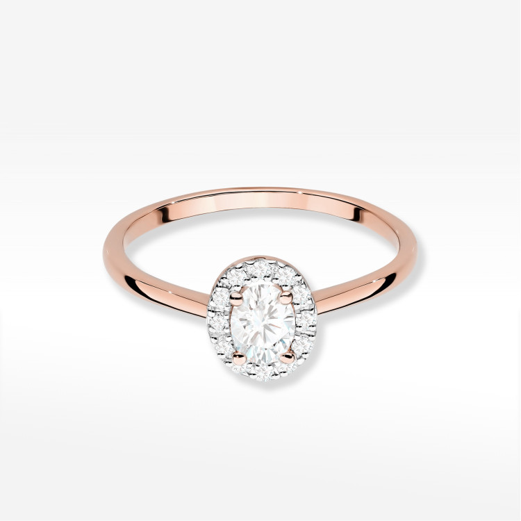Pierścionek Diament 0,40ct różowe złoto W0583