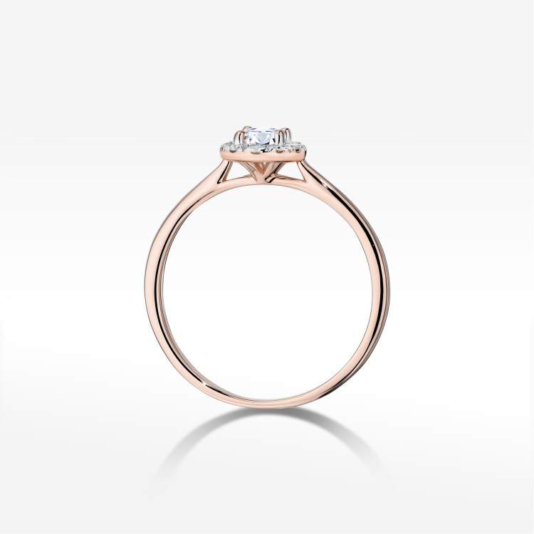 Pierścionek Diament 0,40ct różowe złoto W0583