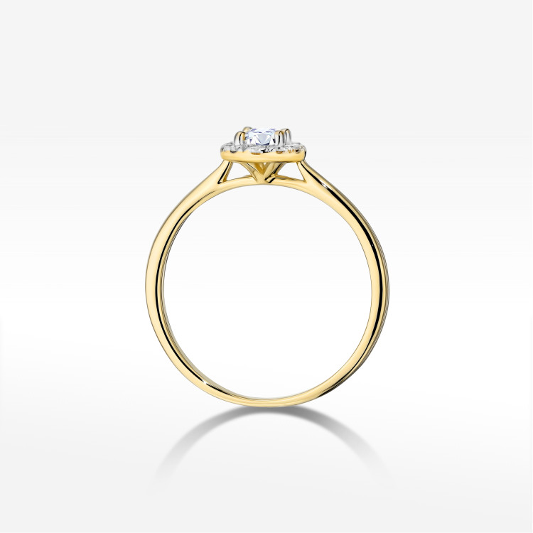 Pierścionek Diament 0,40ct żółte złoto W0583