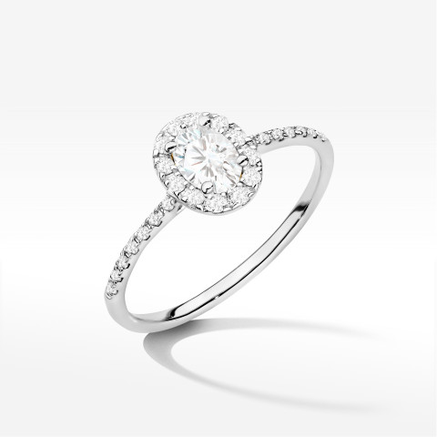 Pierścionek Diament 0,47ct białe złoto W0584
