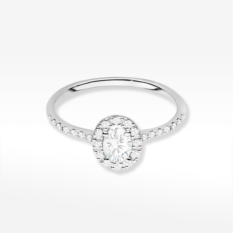 Pierścionek Diament 0,47ct białe złoto W0584
