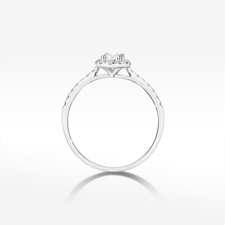 Pierścionek Diament 0,47ct białe złoto W0584