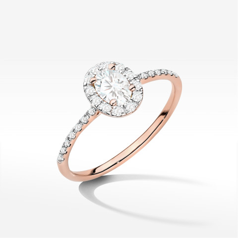 Pierścionek Diament 0,47ct różowe złoto W0584