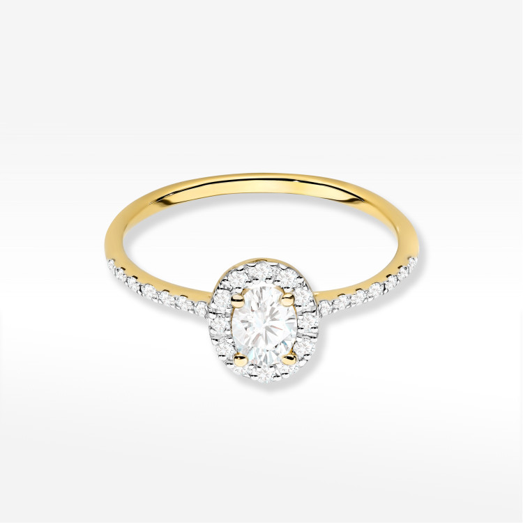 Pierścionek Diament 0,47ct żółte złoto W0584