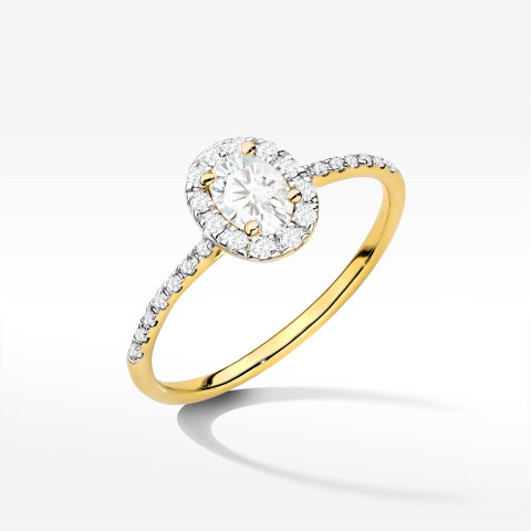 Pierścionek Diament 0,47ct żółte złoto W0584