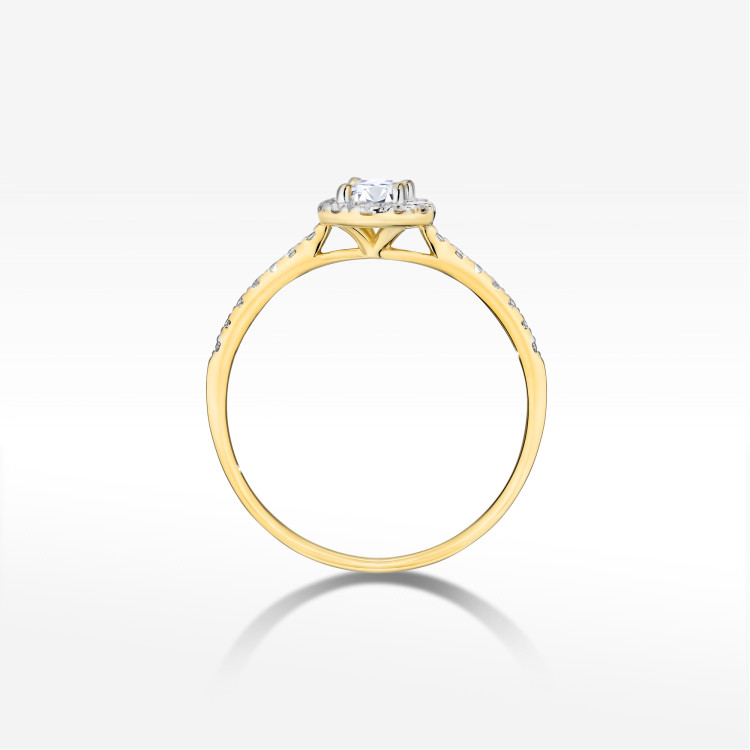 Pierścionek Diament 0,47ct żółte złoto W0584