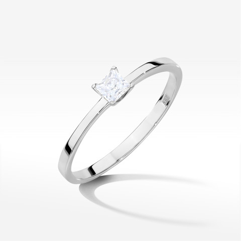 Pierścionek W0586 Diament 0,15ct białe złoto
