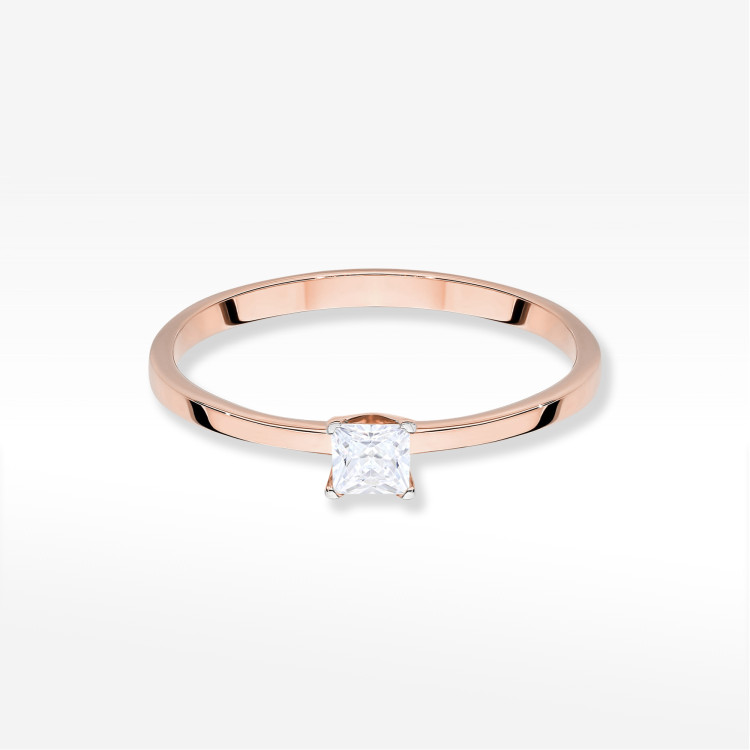 Pierścionek W0586 Diament 0,15ct różowe złoto