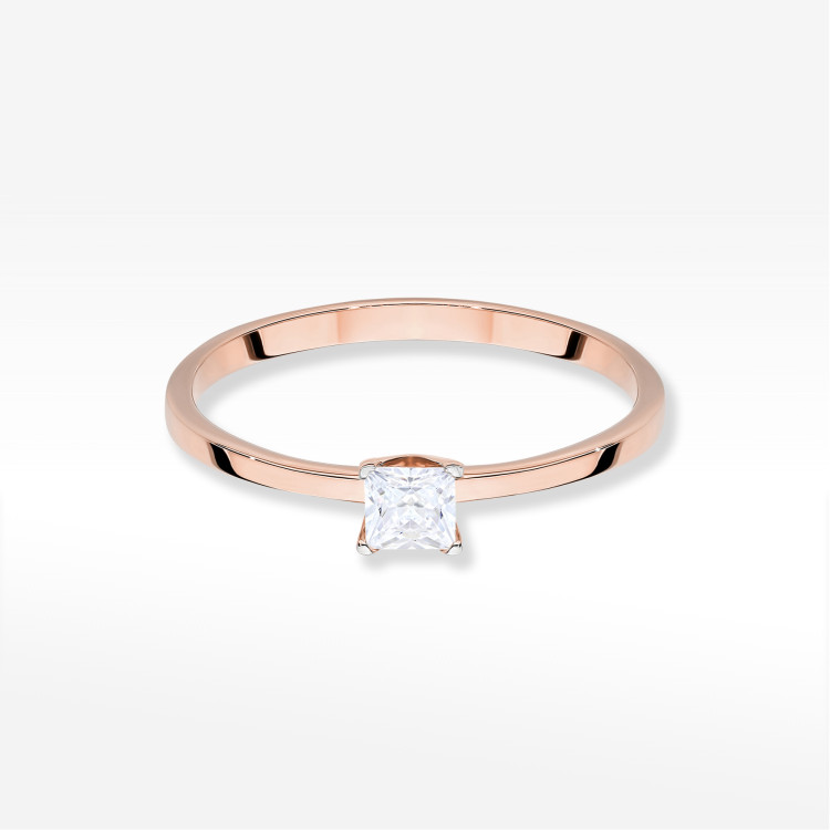 Pierścionek W0587 Diament 0,30ct różowe złoto