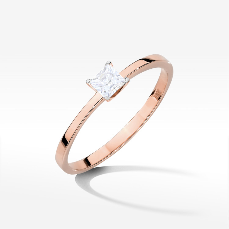 Pierścionek W0587 Diament 0,30ct różowe złoto