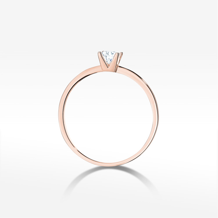 Pierścionek W0587 Diament 0,30ct różowe złoto
