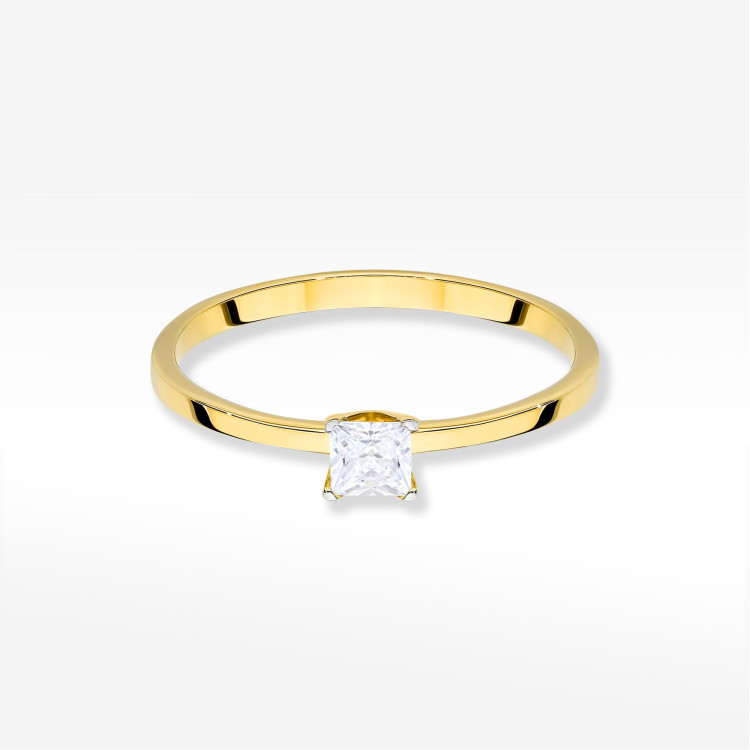 Pierścionek W0587 Diament 0,30ct żółte złoto