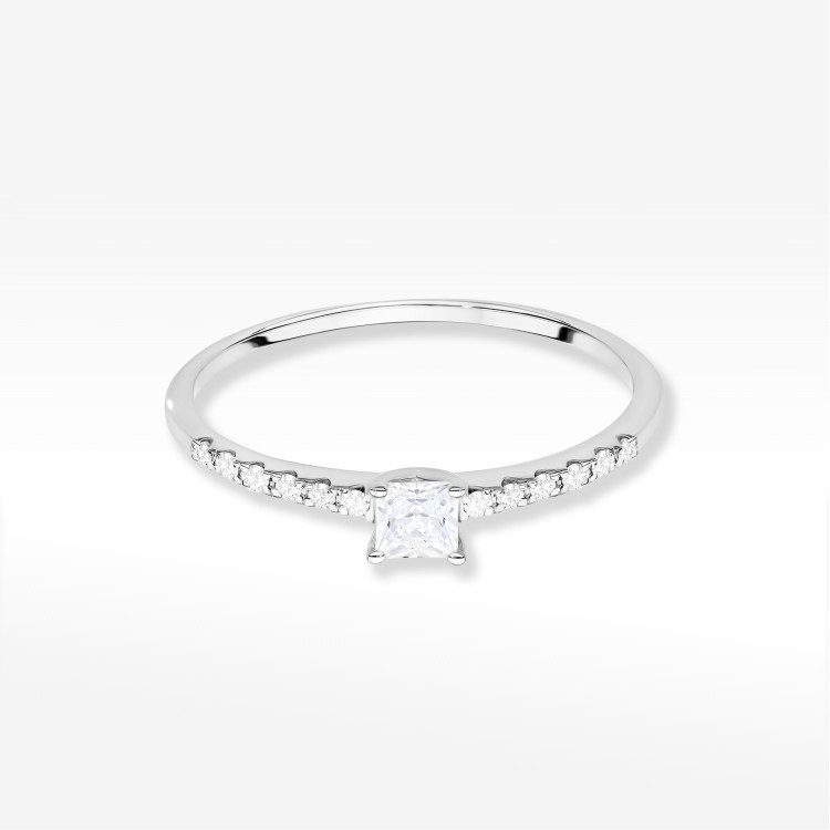 Pierścionek Diament 0,21ct białe złoto W0588