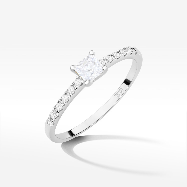 Pierścionek Diament 0,40ct białe złoto W0589