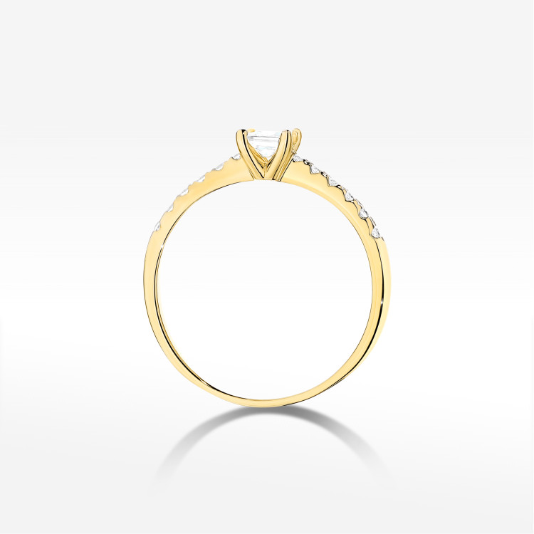 Pierścionek Diament 0,40ct żółte złoto W0589