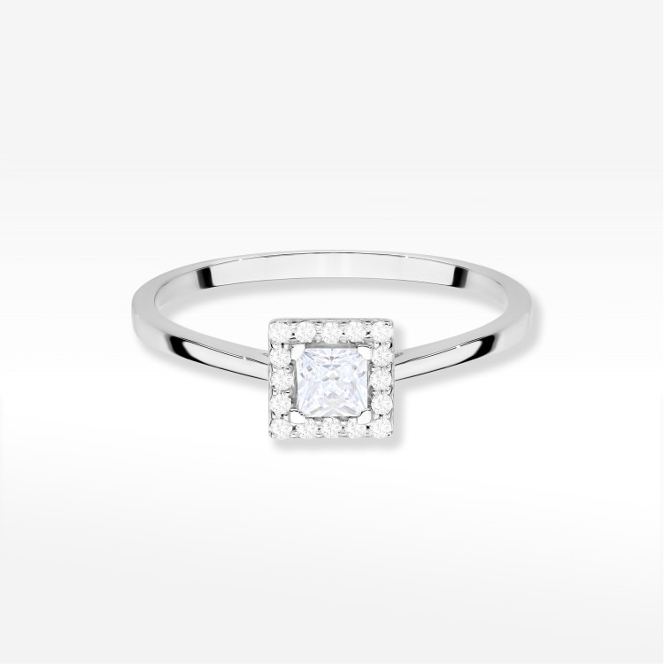 Pierścionek Diament 0,23ct białe złoto W0590