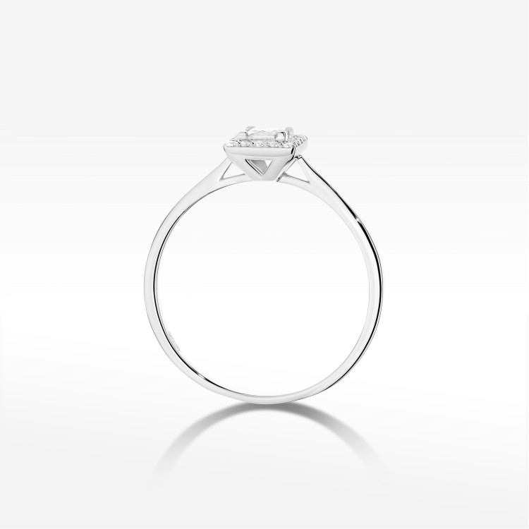 Pierścionek Diament 0,23ct białe złoto W0590