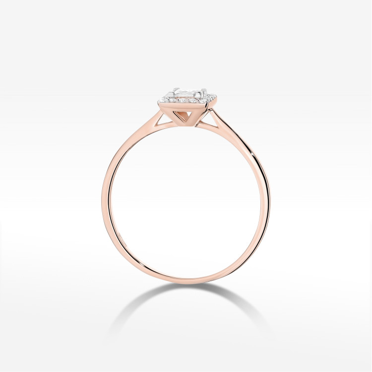 Pierścionek Diament 0,23ct różowe złoto W0590