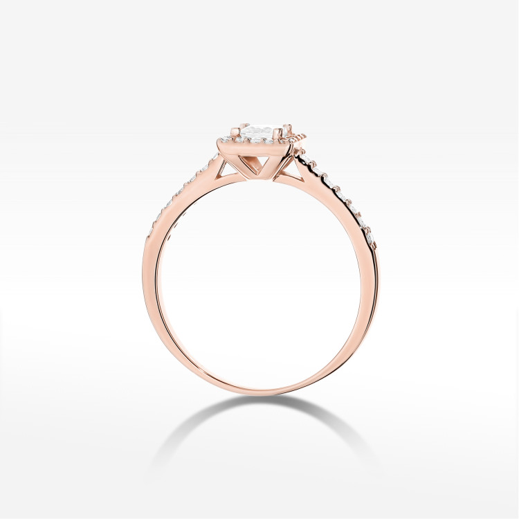 Pierścionek Diament 0,50ct różowe złoto W0591