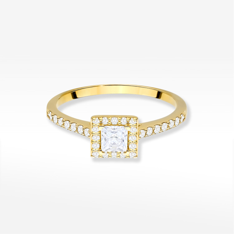 Pierścionek Diament 0,50ct żółte złoto W0591