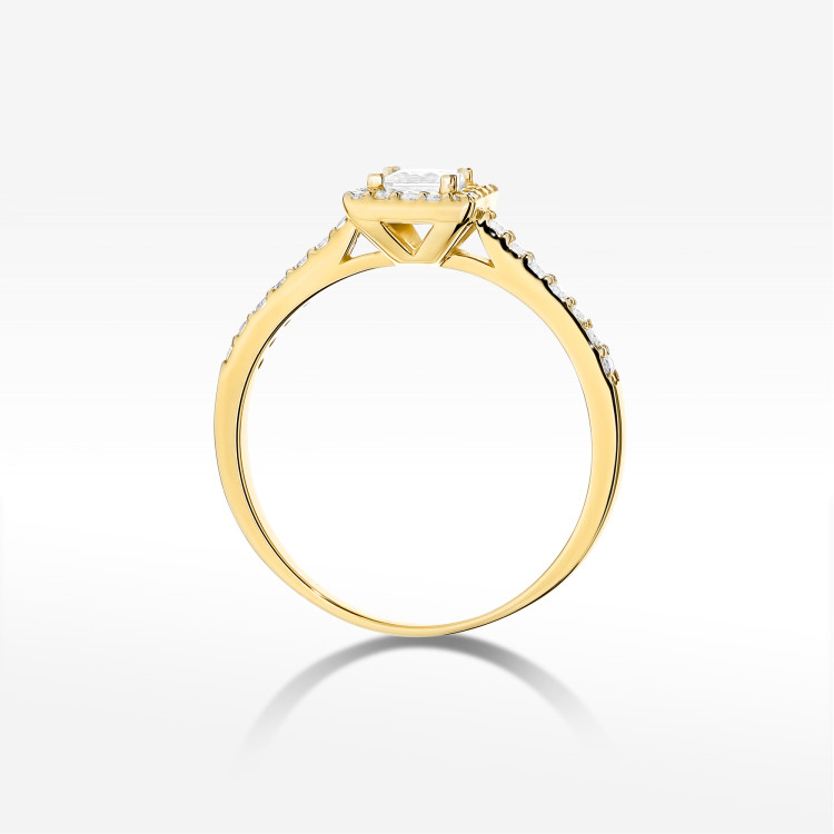 Pierścionek Diament 0,50ct żółte złoto W0591
