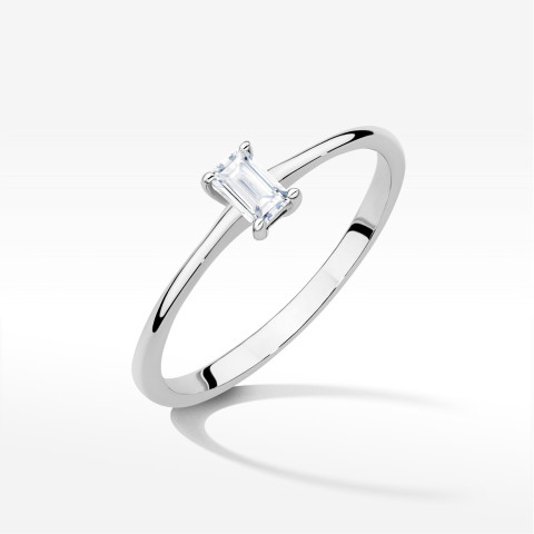 Pierścionek W0592 Diament 0,15ct białe złoto