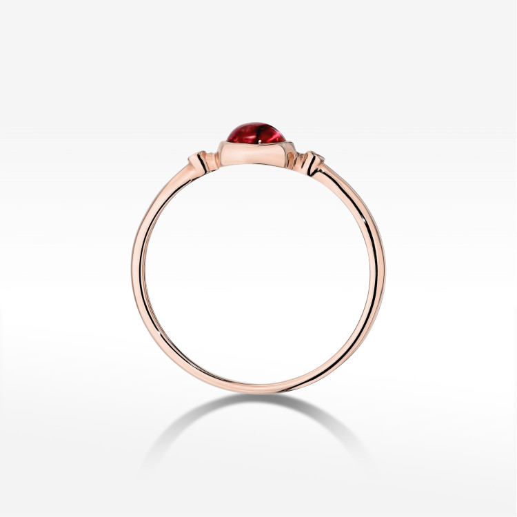 Pierścionek W0597 Różowy Turmalin 0,61ct różowe złoto
