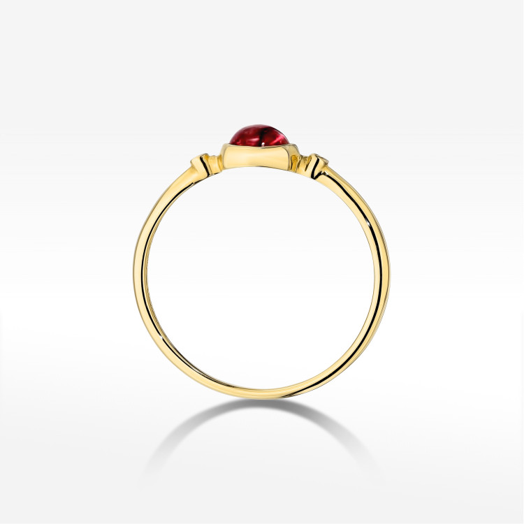 Pierścionek W0597 Różowy Turmalin 0,61ct żółte złoto