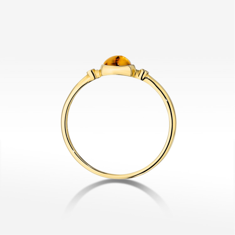Pierścionek Żółty Turmalin 0,61ct żółte złoto W0597