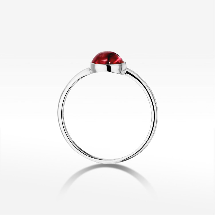 Pierścionek W0598 Różowy Turmalin 1,00ct białe złoto