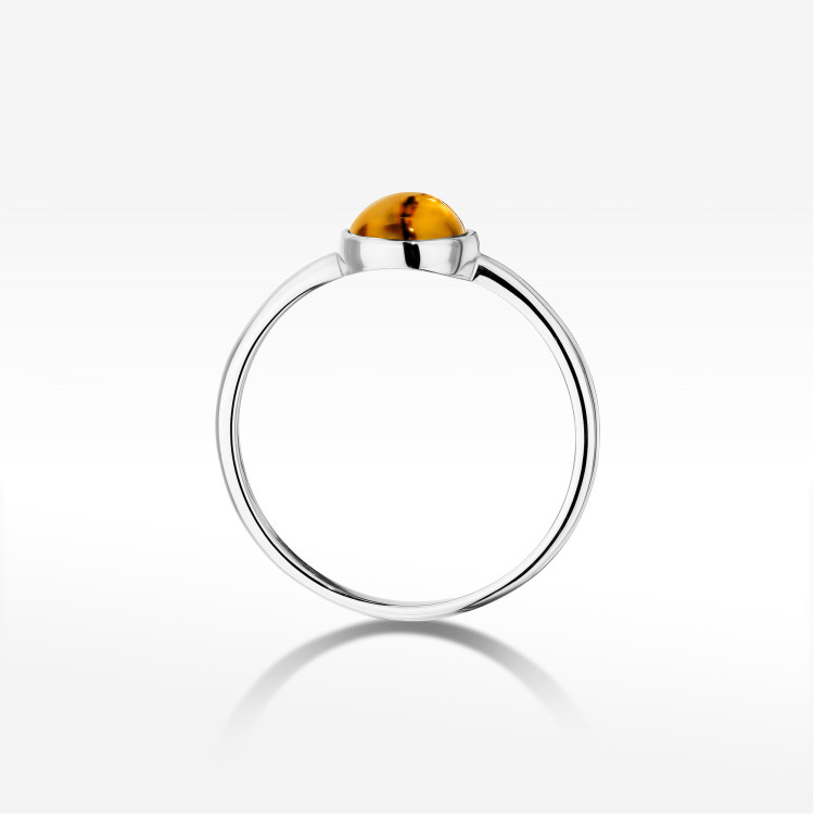Pierścionek W0598 Żółty Turmalin 1,00ct białe złoto