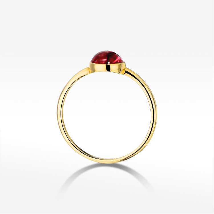 Pierścionek W0598 Różowy Turmalin 1,00ct żółte złoto