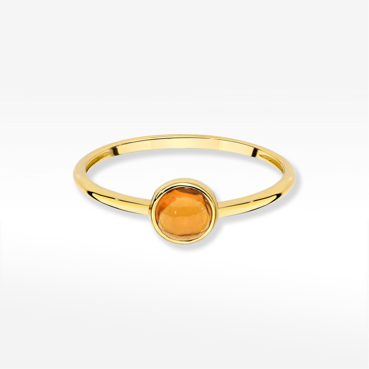 Pierścionek W0598 Żółty Turmalin 1,00ct żółte złoto