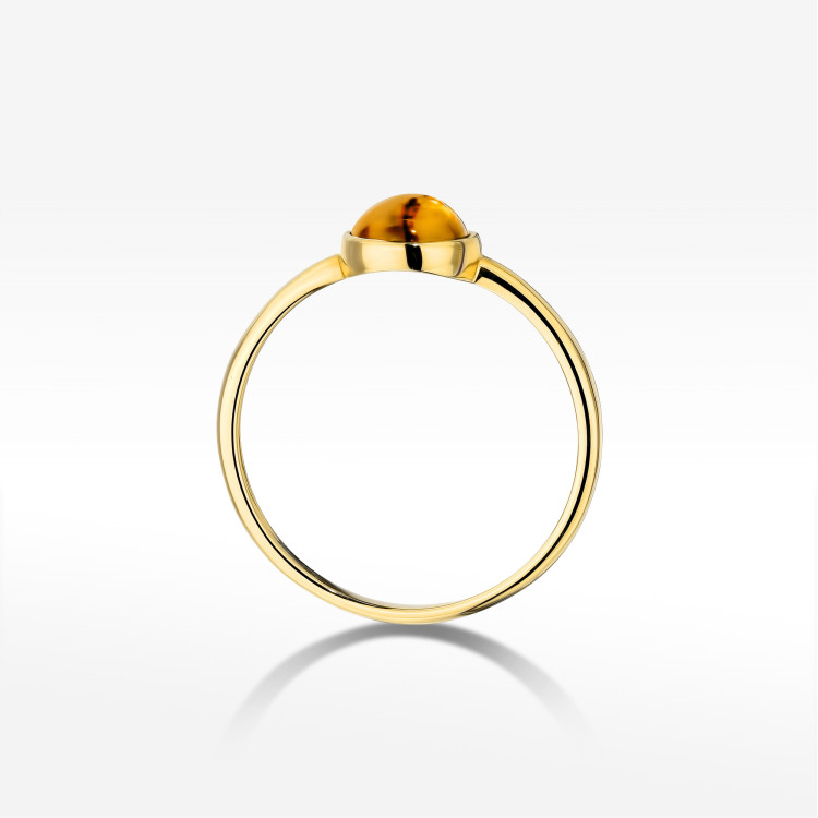 Pierścionek W0598 Żółty Turmalin 1,00ct żółte złoto