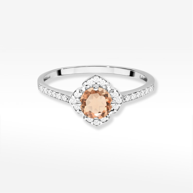 Pierścionek W0603 Morganit 0,53ct białe złoto