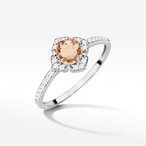 Pierścionek W0603 Morganit 0,53ct białe złoto