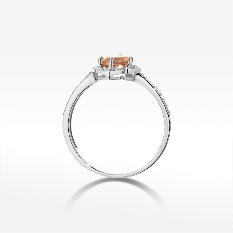 Pierścionek W0603 Morganit 0,53ct białe złoto