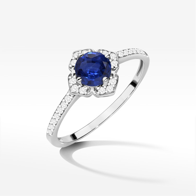 Pierścionek W0603 Szafir 0,63ct białe złoto