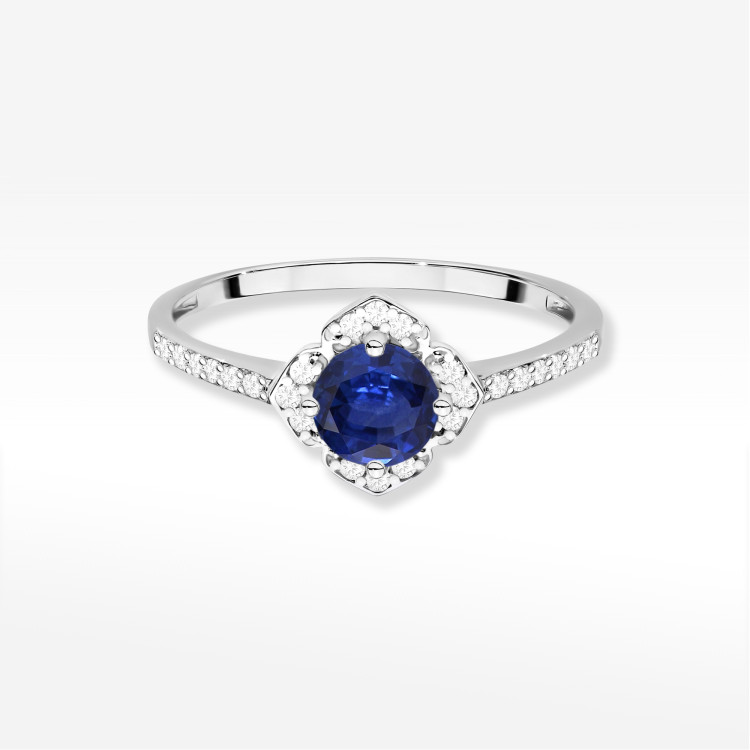 Pierścionek W0603 Szafir 0,63ct białe złoto
