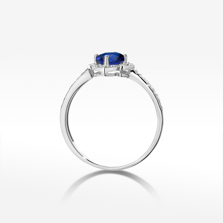 Pierścionek W0603 Szafir 0,63ct białe złoto