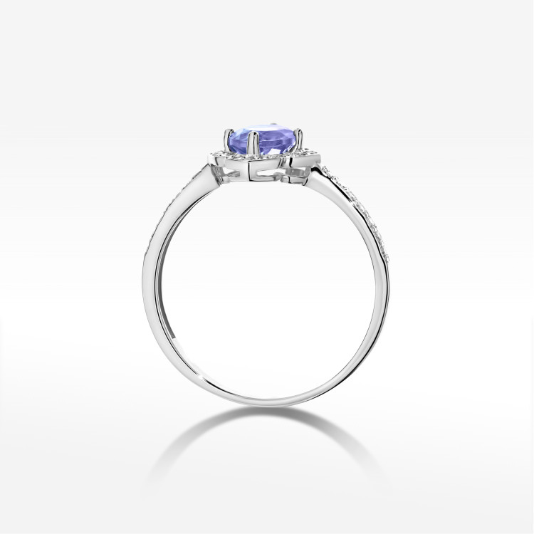 Pierścionek W0603 Tanzanit 0,63ct białe złoto