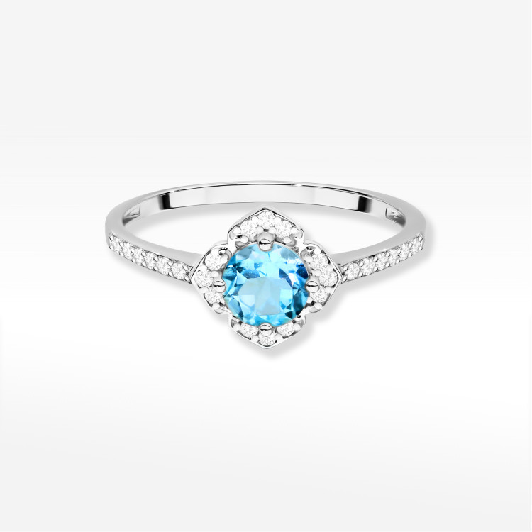 Pierścionek W0603 Topaz Swiss 0,63ct białe złoto
