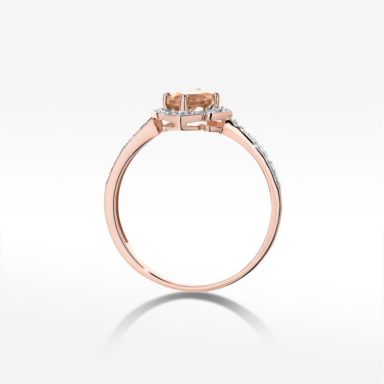 Pierścionek W0603 Morganit 0,53ct różowe złoto