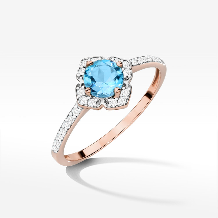 Pierścionek W0603 Topaz Swiss 0,63ct różowe złoto